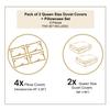 Ambesonne Windmill Duvet Cover Sets, Rustic Barn Farmhouse Hand Drawn Illustration Countryside Rural Meadow, Bedding Set with 2 Duvet Covers & 4 Pillowcases, 2 Pack Queen Size, Taupe view 2