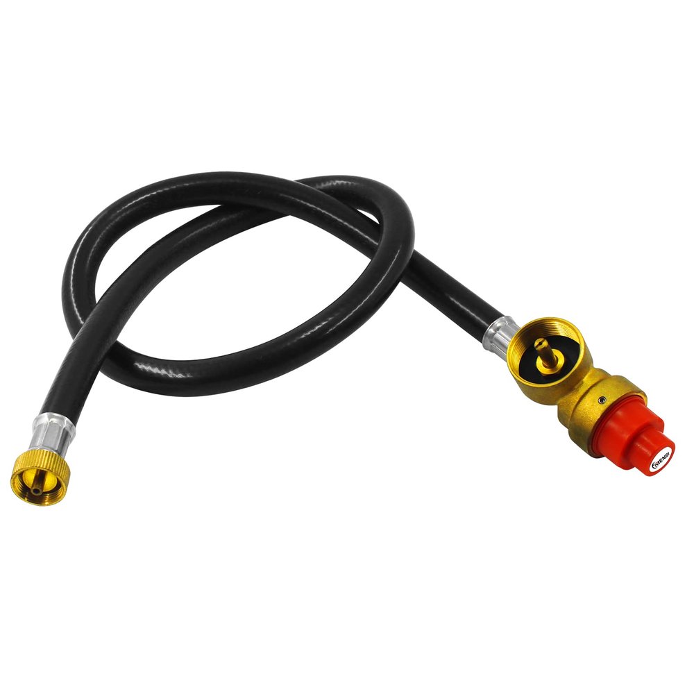 MENSI Fuel Propane Butane Gas Portable Camping Stove Replacement 27.5 Inch Regulator with Hose Convert to 1LB Disposal Bottle