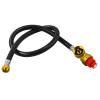 MENSI Fuel Propane Butane Gas Portable Camping Stove Replacement 27.5 Inch Regulator with Hose Convert to 1LB Disposal Bottle view 1