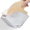 ANBOXIT Coffee Filter Holder, Farmhouse White Wall Mount Pine Wood Coffee Filter Holder Storage Container for V60, Melitta Cone Filters view 1