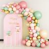 Sage Green Pink Balloon Garland Arch Kit, Retro Pink Apricot Metallic Gold and Confetti Balloons for Baby Shower Wedding Birthday Graduation Anniversary Party Decorations view 1