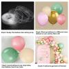 Sage Green Pink Balloon Garland Arch Kit, Retro Pink Apricot Metallic Gold and Confetti Balloons for Baby Shower Wedding Birthday Graduation Anniversary Party Decorations view 3