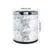 Beavorty Marbling Trash Can for Office and Home Elegant Marble Design Construction Versatile Use Kitchen Bathroom and Living Spaces Round Shape Marble Finish view 2