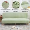 YOPOIY Folding Sofa Bed Cover Stretch Futon Slipcover with Elastic Bottom Solid Color Thicken Couch Cover Removable Full Coverage Futon Cover -yellow-160-190cm view 2