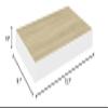FAMIROSA 4PCS Floating Wall Shelves, Oak and White Wall Mounted Shelves with Invisible Brackets for Bedroom Living Room Bathroom Kitchen, Shelves for Wall Decor Storage, 15.7" x 9.1" x 1.5" view 2