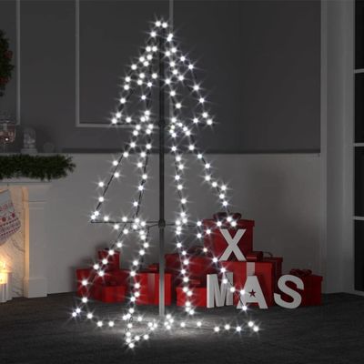 FAMIROSA Christmas Cone Tree Cold White with 160 LEDs for Indoor and Outdoor Christmas Decoration 30.7"x47.2"