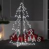 FAMIROSA Christmas Cone Tree Cold White with 160 LEDs for Indoor and Outdoor Christmas Decoration 30.7"x47.2" view 1