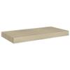 FAMIROSA 1PCS Floating Wall Shelves, Oak Wall Mounted Shelves with Invisible Brackets for Bedroom Living Room Bathroom Kitchen, Shelves for Wall Decor Storage, 19.7" x 9.1" x 1.5" view 3