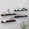 FAMIROSA Wall Shelves 4 pcs Black 23.6"x3.5"x1.2" o,Weight-5 lbs view 1