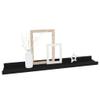 FAMIROSA Wall Shelves 4 pcs Black 23.6"x3.5"x1.2" o,Weight-5 lbs view 4