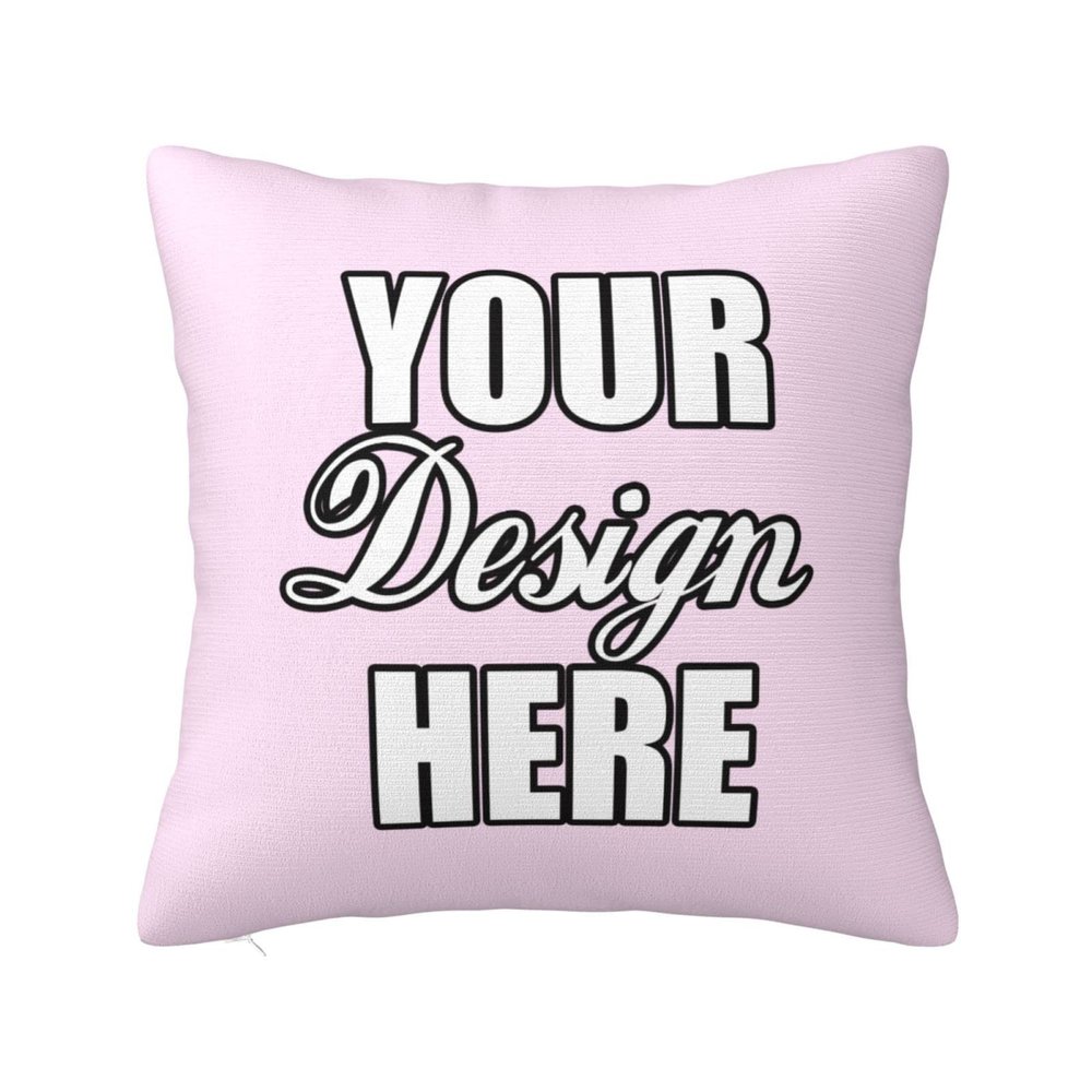 LEOKRUN Custom Pillowcase with Picture Design Your Own Photo Text Throw Pillow Case Cushion Covers for Sofa Couch Bed Chair Farmhouse Decorative 12"x12"