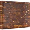 AZRHOM Large Thick End Grain Acacia Wood Butcher Block 17x13x1.5 in Wood Cutting Board for Kitchen with Non-slip Mats Juice Groove & Handles (Gift Box) view 1