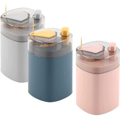 AKOAK 3 Pieces Toothpick Holder - Toothpick Box, Pop-up Automatic Toothpick Holder Dispenser for Home, kitchen, Bar, Restaurant, Party, Home Decor