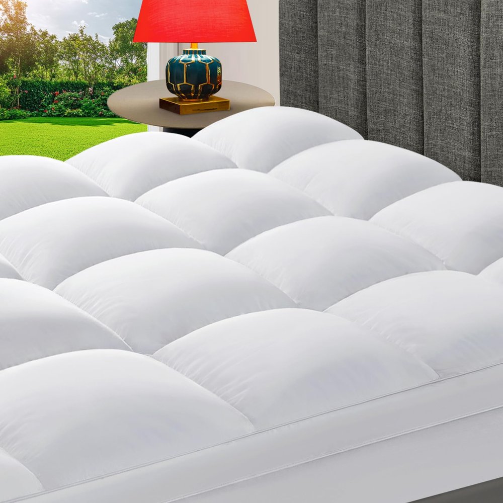 CHOKIT California King Mattress Topper, Extra Thick Pillow Top Mattress Pad for Back Pain Relief, Cooling Bed Topper Mattress Cover with 8-21 Inch Deep Pocket