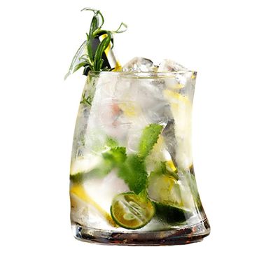 12.2OZ Creative Drinking Beverage Glass, Mountain Fuji Shape Tea Coffee Glass Juice Beer Whiskey Drinking Glass Old Fashioned Insulated Glass Water Cup Hot and Cold Beverage Glass (Moon shape)