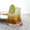12.2OZ Creative Drinking Beverage Glass, Mountain Fuji Shape Tea Coffee Glass Juice Beer Whiskey Drinking Glass Old Fashioned Insulated Glass Water Cup Hot and Cold Beverage Glass (Moon shape) view 2