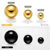 150 Pieces Vase Makeup Beads No Hole Gloss Mixed Sizes Round Pearl for Home Wedding Decor, 8/14/20 mm(Gold, Black) view 2