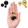 150 Pieces Vase Makeup Beads No Hole Gloss Mixed Sizes Round Pearl for Home Wedding Decor, 8/14/20 mm(Gold, Black) view 3