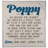 Lovely Store Personalized Poppy with Grandkids Name Blanket for Grandpa Unique Birthday Gifts Papa Dad Grandfather from Grandkids, Fathers Day Christmas, Multicolor, 50''x60'' view 1