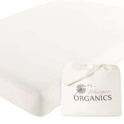 Organic Waterproof Mattress Protector Queen Size - 100% Waterproof Mattress Pad with Extra Soft Quiet & Breathable Triple Layer Protection - GOTS Certified Machine Washable Deep Pocket Design (Queen)