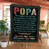 Personalized Popa We Hugged This Blanket with Kids Name Blanket for Grandpa Unique Birthday Gifts for Papa Dad Grandfather from Grandkids, Grandpa Gifts for Fathers Day Birthday Christmas view 3