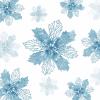 36pcs Glitter Poinsettia Flowers Artificial - Light Blue Poinsettia Christmas Tree Decorations Flowers Ornaments for Xmas Holiday Wedding Wreath Home Decor (Baby Blue,3 Size) view 1