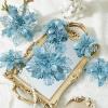 36pcs Glitter Poinsettia Flowers Artificial - Light Blue Poinsettia Christmas Tree Decorations Flowers Ornaments for Xmas Holiday Wedding Wreath Home Decor (Baby Blue,3 Size) view 4
