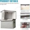 Bagnizer Linen Fabric Foldable Storage Cube Bin Organizer Basket with Flip-Top Lid & Handles, Large Clothes Blanket Box for Home, Office, Closet, Light Gray, 4 Pack 14.6 x 9.5 x 9.5 view 2