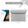 Bagnizer Linen Fabric Foldable Storage Cube Bin Organizer Basket with Flip-Top Lid & Handles, Large Clothes Blanket Box for Home, Office, Closet, Light Gray, 4 Pack 14.6 x 9.5 x 9.5 view 3