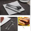 30-Piece Black Silverware Set for 6, Modern Flatware Utensil Cutlery Set, Food Grade Stainless Steel Tableware Knife Spoons and Forks Set for Home Kitchen Restaurant Hotel, Reusable view 3