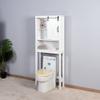 NCKMYB Bathroom Cabinet Over The Toilet, Bathroom Organizer with Adjustable Shelves and Open Cube, Space Saver Toilet Stands (Barn Door) view 1