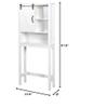 NCKMYB Bathroom Cabinet Over The Toilet, Bathroom Organizer with Adjustable Shelves and Open Cube, Space Saver Toilet Stands (Barn Door) view 2