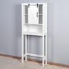 NCKMYB Bathroom Cabinet Over The Toilet, Bathroom Organizer with Adjustable Shelves and Open Cube, Space Saver Toilet Stands (Barn Door) view 4