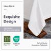 Linen World Linen Tablecloth,100% French Linen White Tablecloth 90" x 60" Inch,Washable Rectangular Tablecloth for Dining,Outdoor,Weddings and Restaurants,Decorative Thanksgiving Christmas view 4