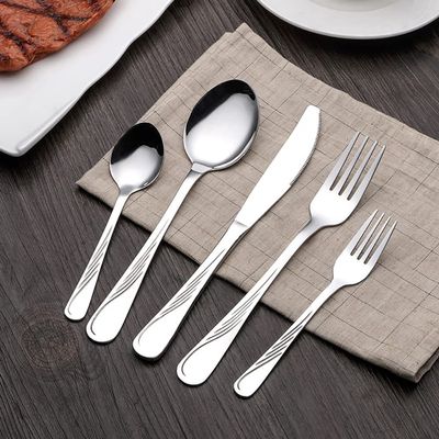 30-Piece Silverware Set for 6, Modern Flatware Utensil Cutlery Set, Food Grade Stainless Steel Tableware Knife Spoons and Forks Set for Home Kitchen Restaurant Hotel, Reusable