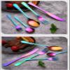 40 Pieces Rainbow Flatware Cutlery Silverware Set for 8, Stainless Steel Colorful Utensils, Tableware Set Include Knife/Fork/Spoon for Home Kitchen Restaurant Hotel, Reusable view 3