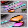 40 Pieces Rainbow Flatware Cutlery Silverware Set for 8, Stainless Steel Colorful Utensils, Tableware Set Include Knife/Fork/Spoon for Home Kitchen Restaurant Hotel, Reusable view 4