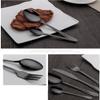 80-Piece Black Silverware Set for 16, Modern Flatware Utensil Cutlery Set, Food Grade Stainless Steel Tableware Knife Spoons and Forks Set for Home Kitchen Restaurant Hotel, Reusable view 4