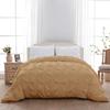 1 PC Pinch Pleated Comforter - Taupe Olympic Queen (98'' x 98'') Quilted - 100% Cotton 500 GSM Fill Power Beautiful Pinch Pleat Design Warm Down Alternative Comforter Only view 1