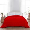 1 PC Pinch Pleated Comforter - Red Twin-XL (68'' x 90'') Quilted - 100% Cotton 500 GSM Fill Power Beautiful Pinch Pleat Design Warm Down Alternative Comforter Only view 1