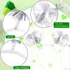 WILLBOND 6 Pcs Pom Pom Headbands Tinsel Wrapped Crazy Headwear Hair Accessories for Spirit Week Carnival Bachelorette(White) view 3
