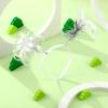 WILLBOND 6 Pcs Pom Pom Headbands Tinsel Wrapped Crazy Headwear Hair Accessories for Spirit Week Carnival Bachelorette(White) view 4