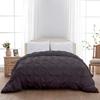 1 PC Pinch Pleated Comforter - Dark Grey Full (90'' x 90'') Quilted - 100% Cotton 500 GSM Fill Power Beautiful Pinch Pleat Design Warm Down Alternative Comforter Only view 1