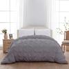 1 PC Pinch Pleated Comforter - Light Grey Queen (88'' x 92'') Quilted - 100% Cotton 500 GSM Fill Power Beautiful Pinch Pleat Design Warm Down Alternative Comforter Only view 1