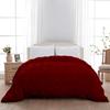 1 PC Pinch Pleated Comforter - Burgundy Queen (88'' x 92'') Quilted - 100% Cotton 500 GSM Fill Power Beautiful Pinch Pleat Design Warm Down Alternative Comforter Only view 1