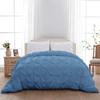 1 PC Pinch Pleated Comforter - Sky Blue Full (90'' x 90'') Quilted - 100% Cotton 500 GSM Fill Power Beautiful Pinch Pleat Design Warm Down Alternative Comforter Only view 1