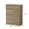 AIEGLE Shoe Storage Cabinet with 2 Flip Drawers for Entryway, Freestanding Shoe Rack Shoe Organiazer with Louver Drawers, Wood Color (22.4" W x 9.4" D x 29.5" H) view 2