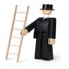 Kay Bojesen Figurines Chimney Sweeper Wooden Figurine, Black, 20.5" H, Gift Box Included view 2
