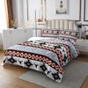 Aztec Bedspread King,Southwestern Coverlet Set Exotic Bull Skull Quilted for Kids Child,Dream Catchers Quilt Set Ethnic Tribal Feather Design Western Animals Boho Decor Red Black view 3