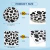120 Pcs Brown Cow Print Birthday Party Supplies - Disposable Paper Tableware with 7 In Cow Print Plates and Napkins for Farm Birthday Party (Black, White) view 2